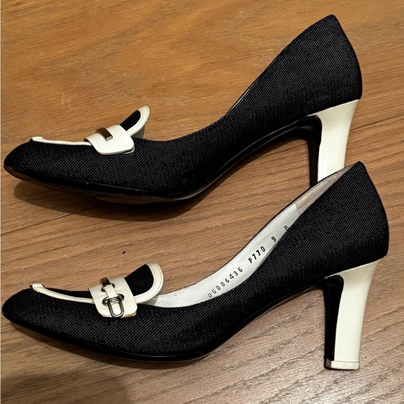 Heels Salvatore Ferragamo with denim cover perfect condition. - Picture 6 of 7